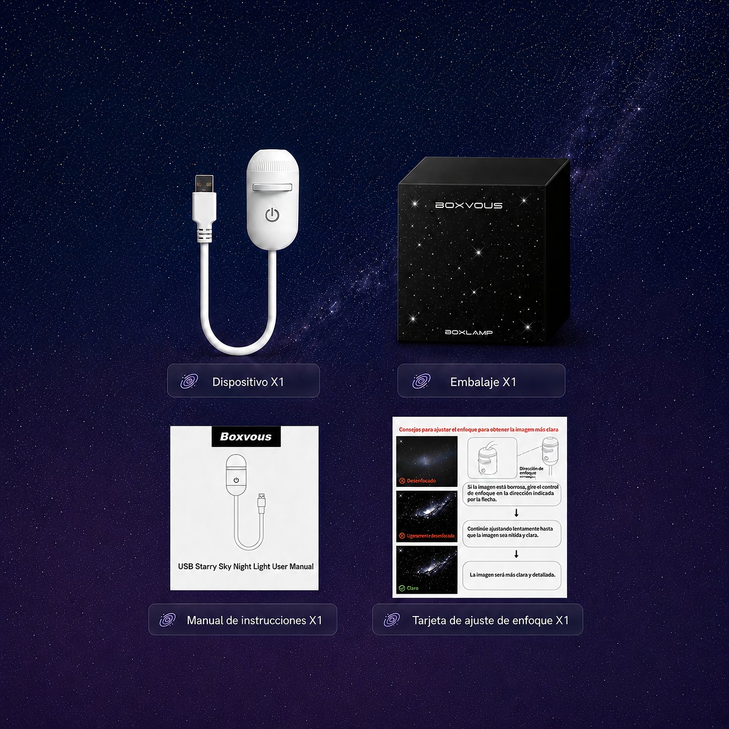 Astrolux™ - Proyector de Galaxias y Estrellas HD