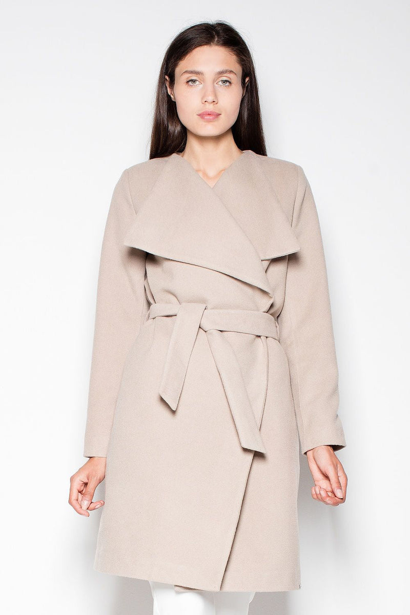 Gabardina Cruzada con Lazada Mujer – Beige Arena