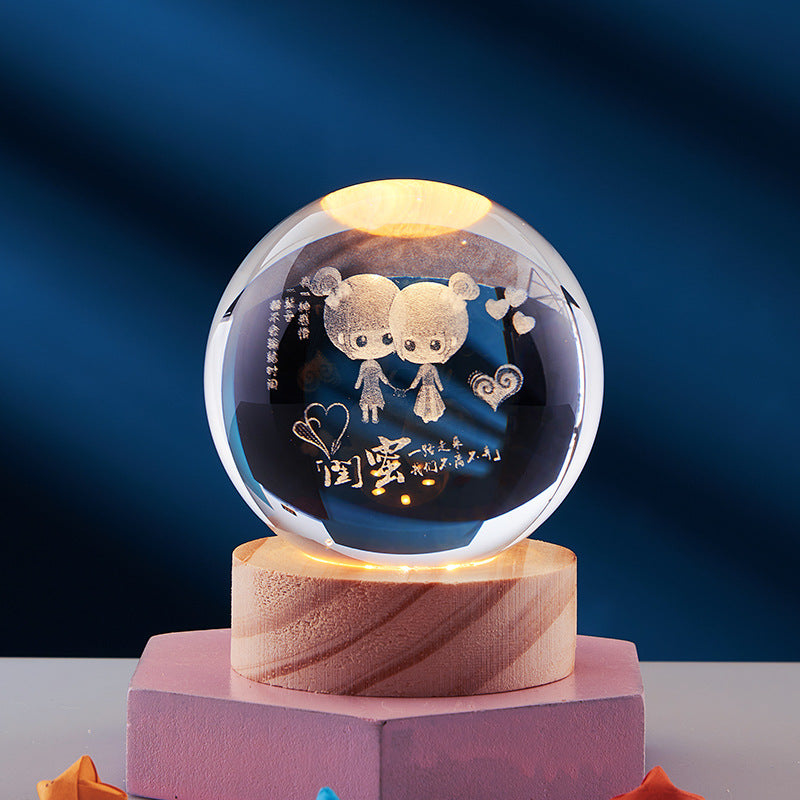 Esfera de cristal lúmina 3D