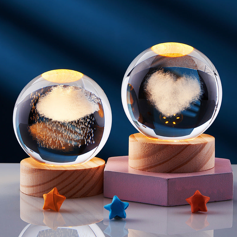 Esfera de cristal lúmina 3D