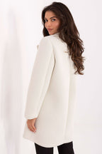 Abrigo Mujer Estructurado Broche – Blanco Roto – detalle 3 | DOMELVA