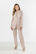 Blazer Mujer Sastre Minimalista – Beige Rosado | DOMELVA