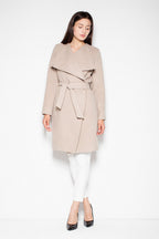 Gabardina Mujer Cruzada Lazada – Beige Arena – detalle 2 | DOMELVA