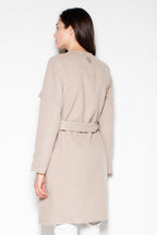 Gabardina Mujer Cruzada Lazada – Beige Arena – detalle 3 | DOMELVA