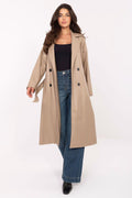Gabardina Mujer Efecto Piel Lazada – Camel Claro | DOMELVA