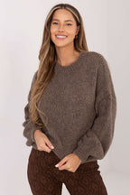 Jersey Mujer Punto Suave Cuello Redondo – Arena Tostada | DOMELVA