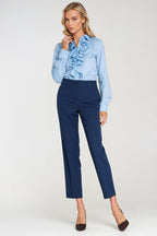 Pantalón Mujer Sastre Corte Slim – Azul Marino – detalle 2 | DOMELVA