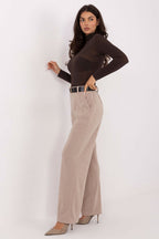 Pantalón Mujer Wide Leg Pana Talle Alto – Beige Avena – detalle 2 | DOMELVA