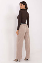 Pantalón Mujer Wide Leg Pana Talle Alto – Beige Avena – detalle 3 | DOMELVA